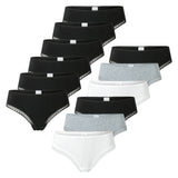 SCHIESSER Damen Strings, 6er Pack - 6Pack Cheeky String, Stretch Cotton, uni