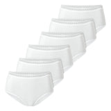 SCHIESSER Damen Midi-Slips, 6er Pack - 6Pack Midi, Stretch Cotton, uni