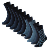 SCHIESSER Herren Socken, 10er Pack - "Bluebird", Baumwoll-Mix, uni/gemustert