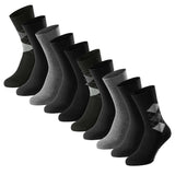 SCHIESSER Herren Socken, 10er Pack - "Bluebird", Baumwoll-Mix, uni/gemustert