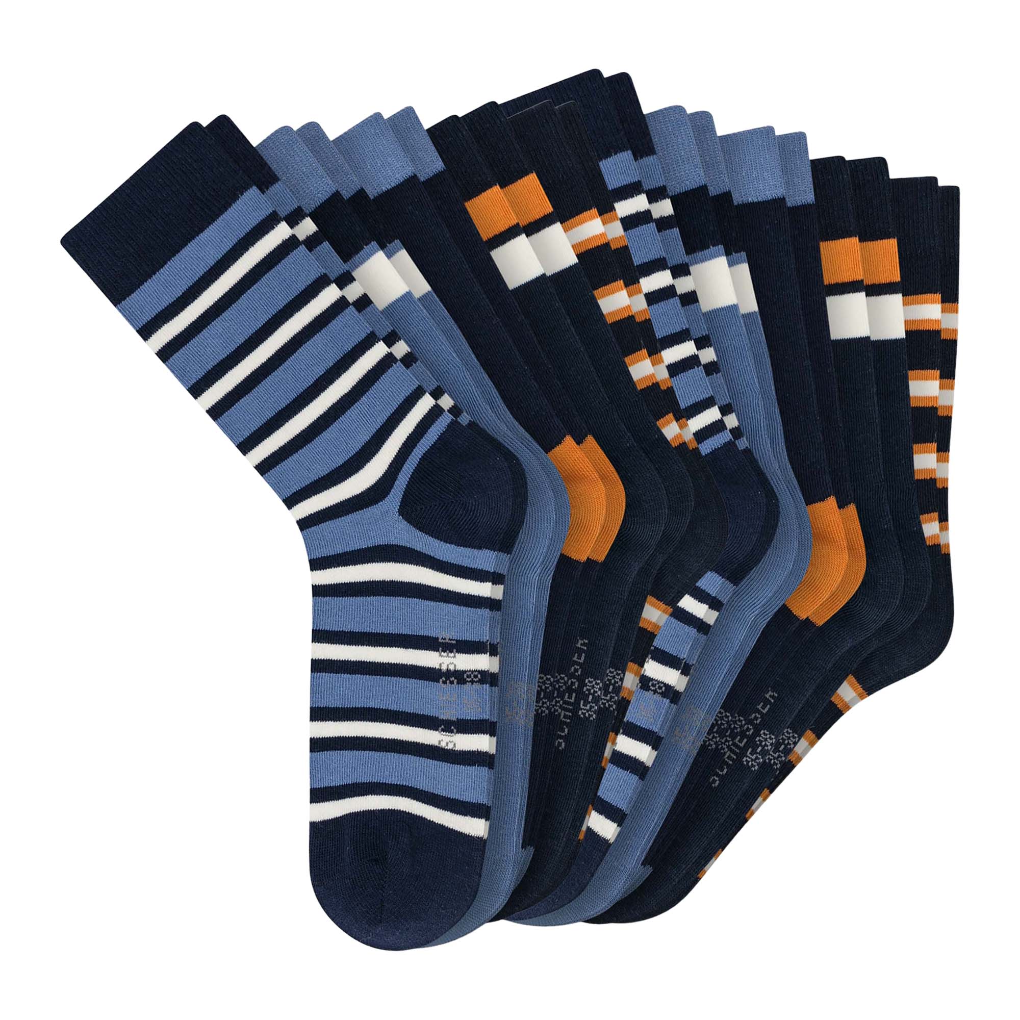 SCHIESSER Jungen Socken, 10er Pack - "Legwear Teens", Muster, Baumwolmischung