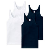 SCHIESSER Herren Unterhemd 4er Pack - ärmellos, Cotton Essentials, Feinripp