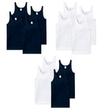 SCHIESSER Herren Unterhemd 4er Pack - ärmellos, Cotton Essentials, Feinripp