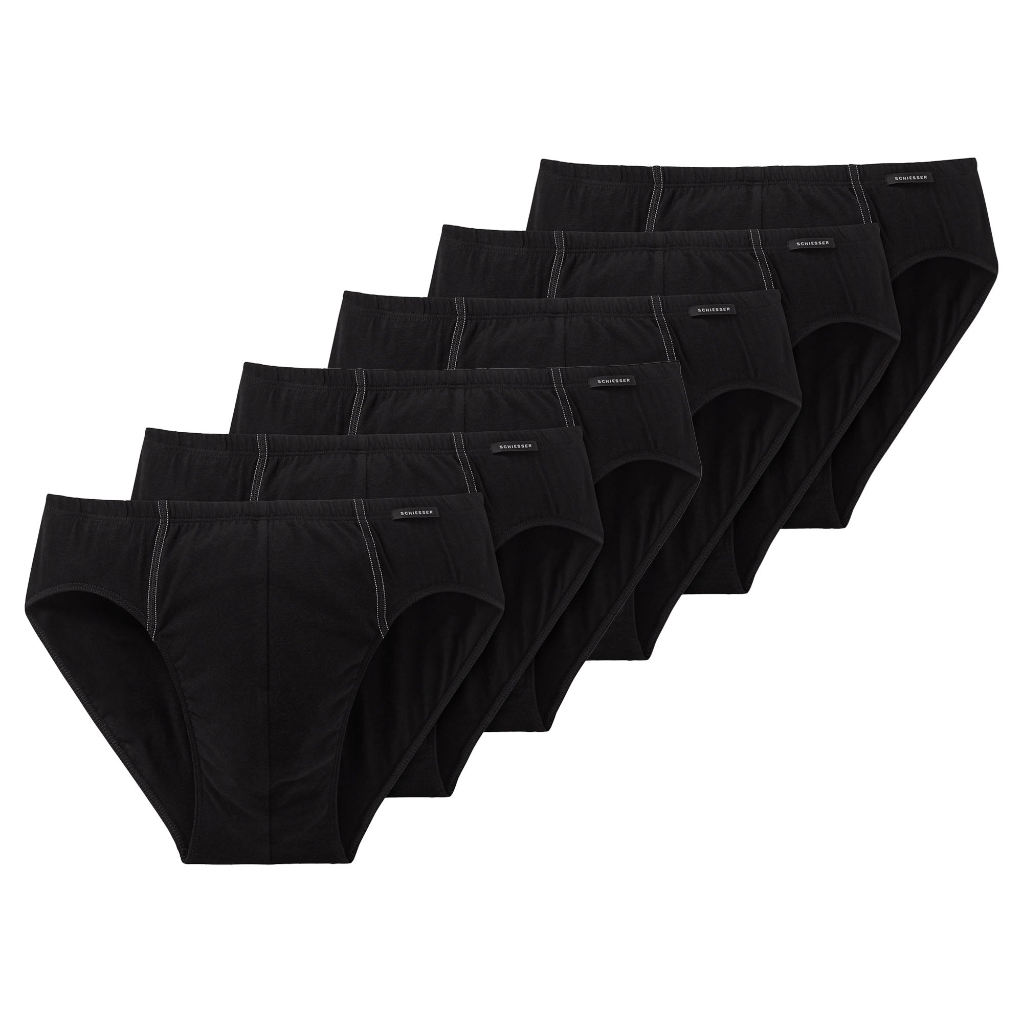 SCHIESSER Herren Slip 6er Pack - Supermini, Rio-Slip, Essentials, Cotton Stretch