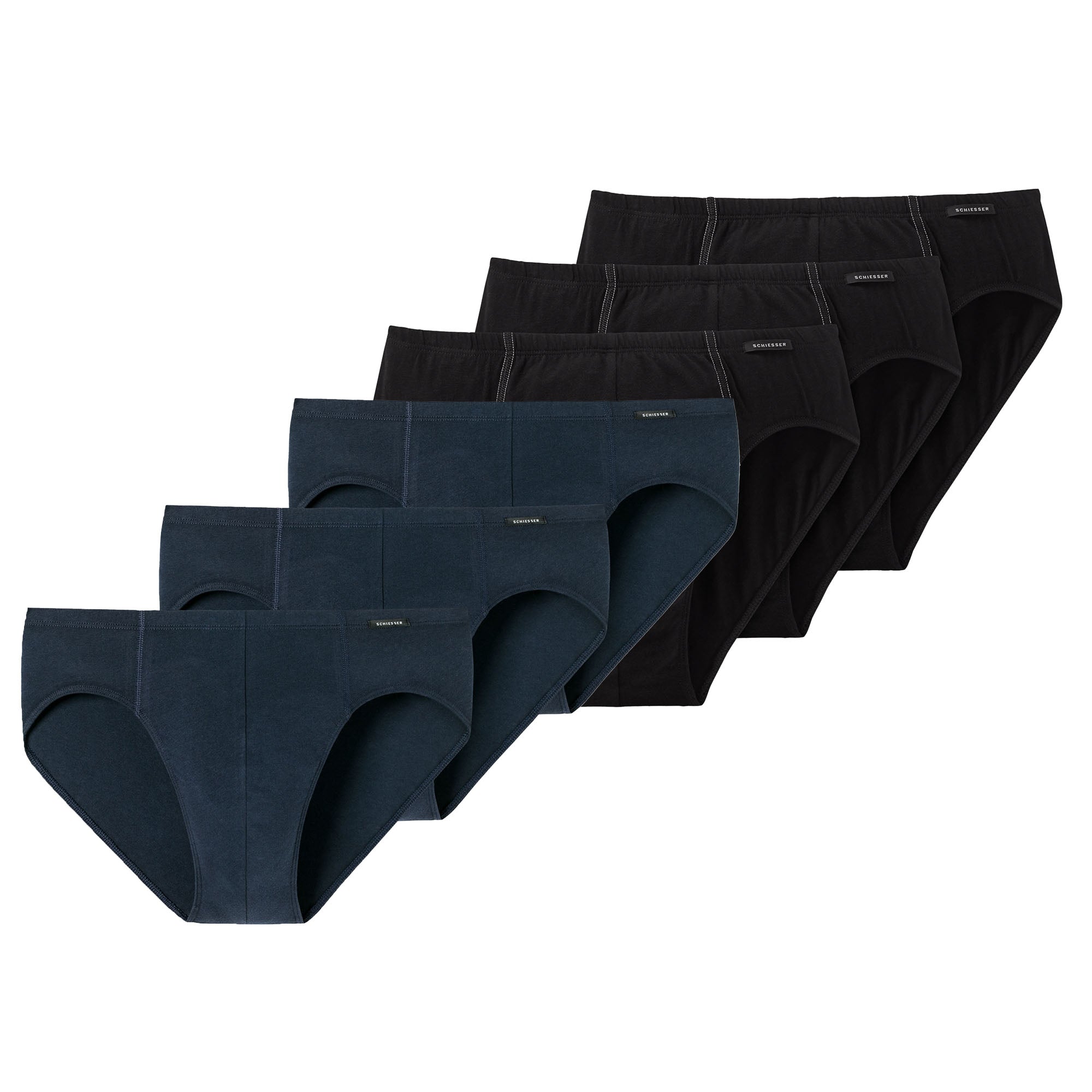 SCHIESSER Herren Slip 6er Pack - Supermini, Rio-Slip, Essentials, Cotton Stretch