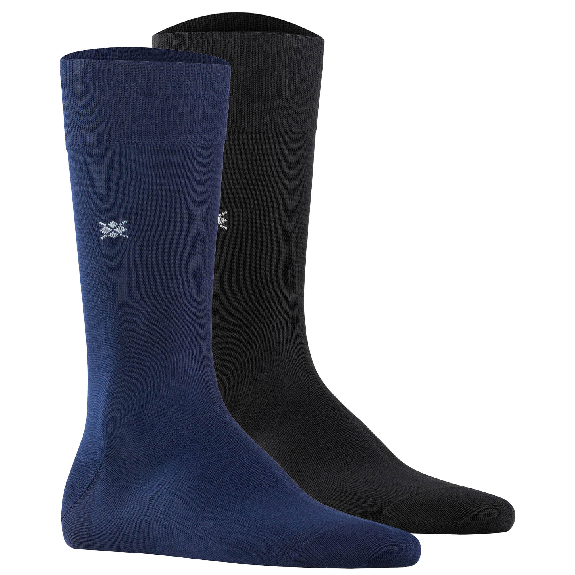 Burlington Herren Socken 2er Pack - DUBLIN, Kurzstrumpf, Logo, One Size, einfarbig