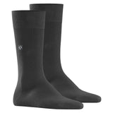 Burlington Herren Socken 2er Pack - DUBLIN, Kurzstrumpf, Logo, One Size, einfarbig