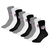NFL Unisex Socken, 9er Pack - NFL Shield 9Pack Crew Socks, Logo, Baumwollmischung
