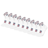 NFL Unisex Quarter-Socken, 9er Pack - NFL Shield 9Pack Quarter Socks, Logo, Streifen, Baumwollmischung