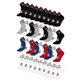 NFL Unisex Quarter-Socken, 9er Pack - NFL Shield 9Pack Quarter Socks, Logo, Streifen, Baumwollmischung