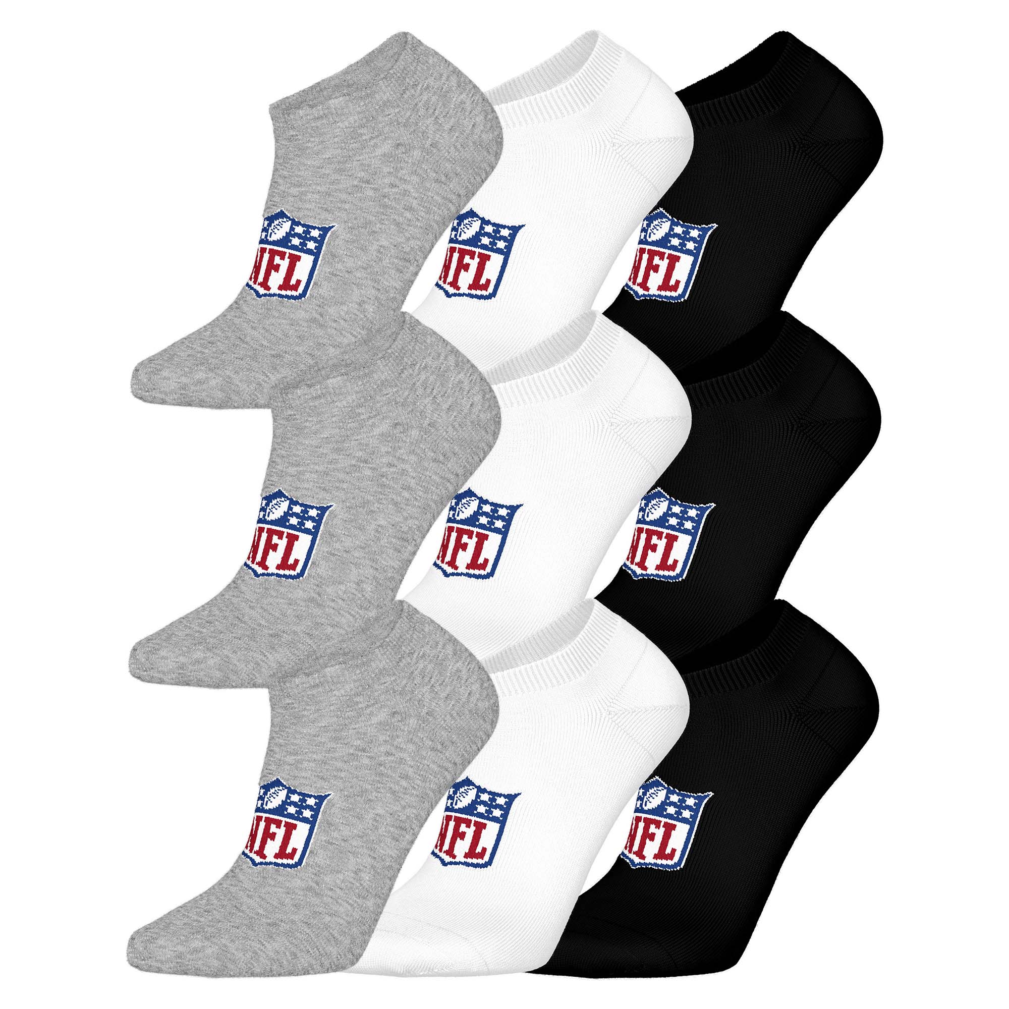 NFL Unisex Sneaker-Socken, 9er Pack - NFL Shield 9Pack Sneaker Socks, Logo, Baumwollmischung