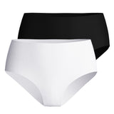 CALIDA Damen Midi-Slip 2er Pack - Sleek Skin, Unterhose, einfarbig
