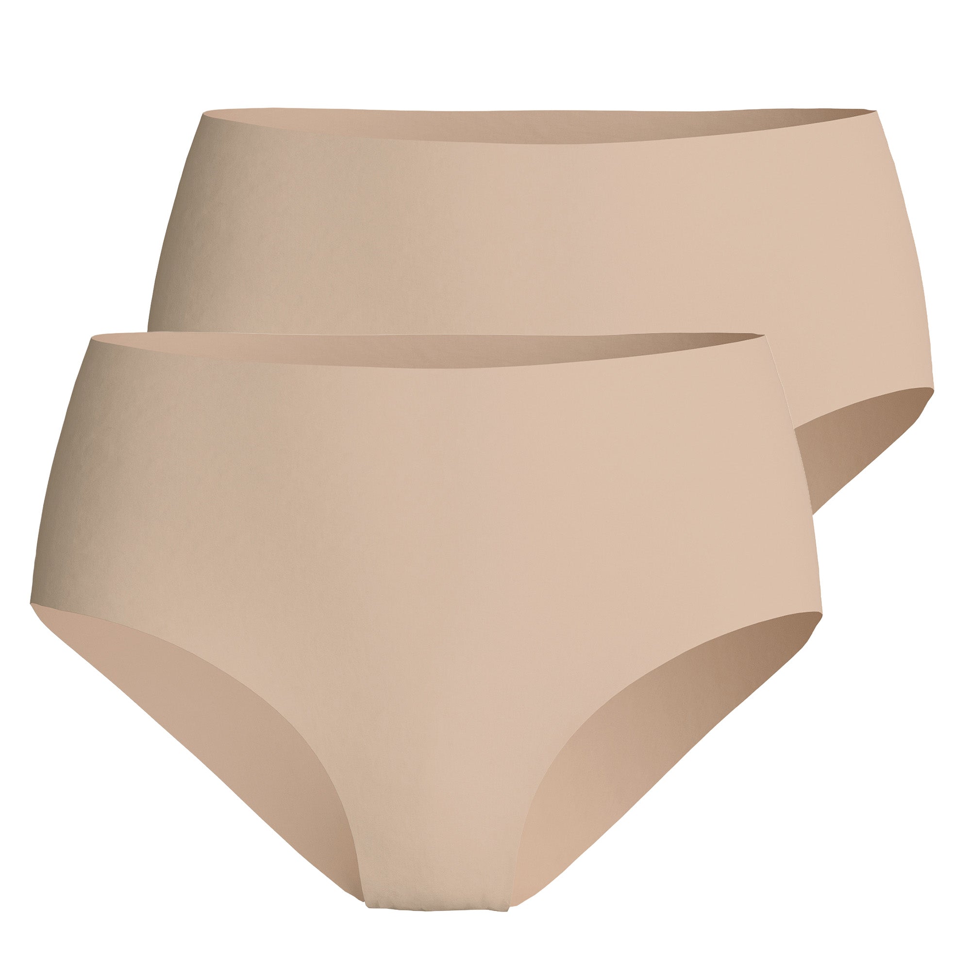 CALIDA Damen Midi-Slip 2er Pack - Sleek Skin, Unterhose, einfarbig