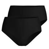 CALIDA Damen Midi-Slip 2er Pack - Sleek Skin, Unterhose, einfarbig