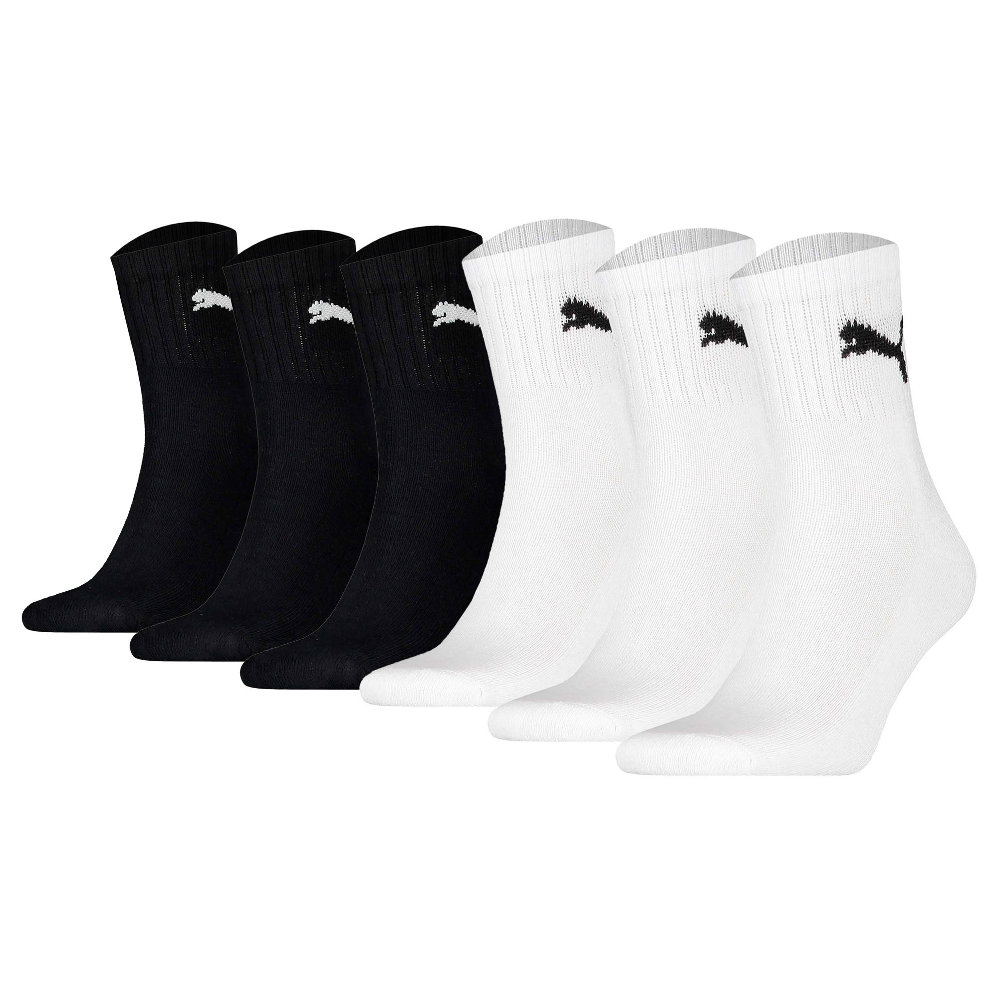 PUMA Unisex Sportsocken, 6 Paar - Short Crew Socks, Tennissocken, einfarbig