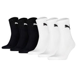PUMA Unisex Sportsocken, 6 Paar - Short Crew Socks, Tennissocken, einfarbig