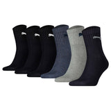 PUMA Unisex Sportsocken, 6 Paar - Short Crew Socks, Tennissocken, einfarbig