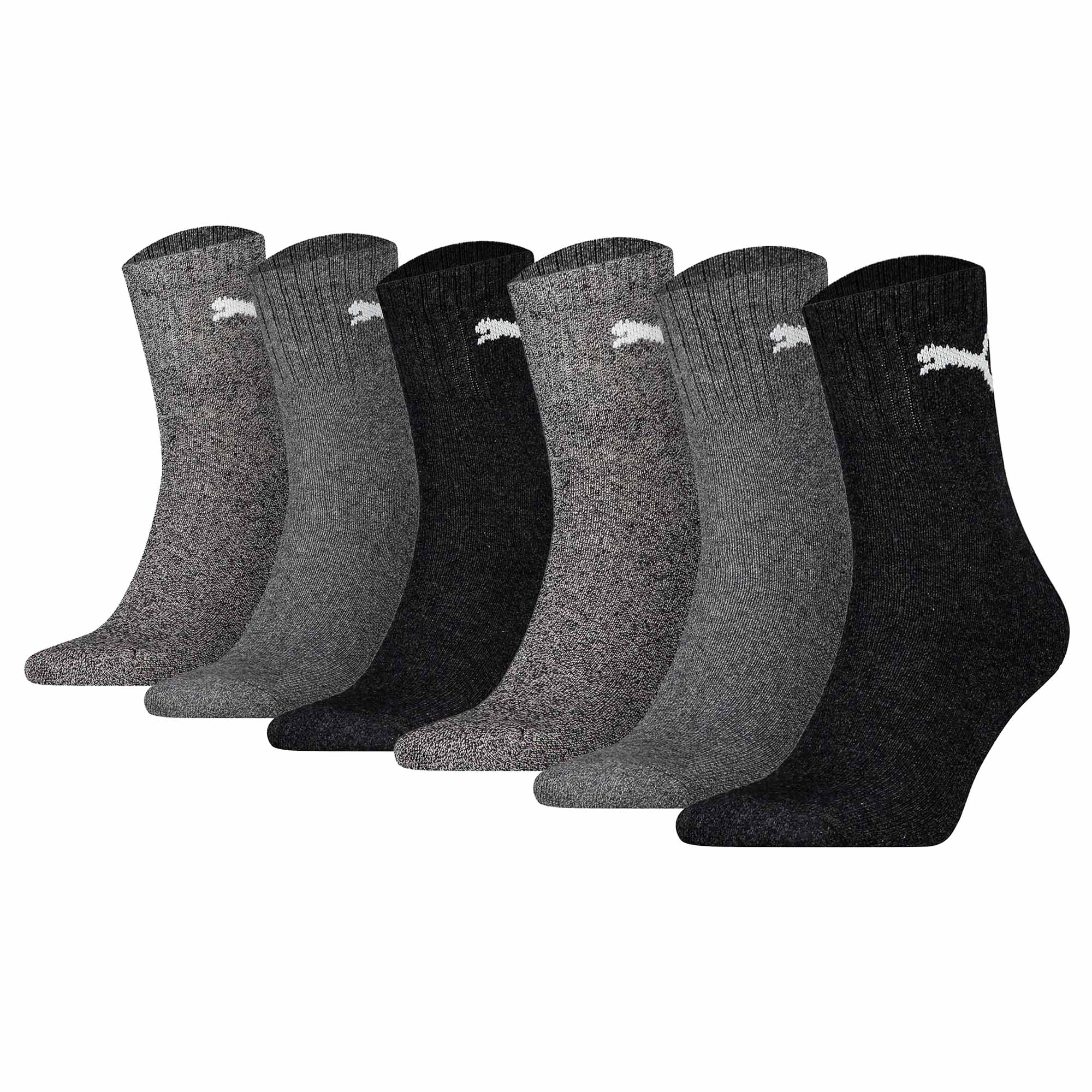 PUMA Unisex Sportsocken, 6 Paar - Short Crew Socks, Tennissocken, einfarbig