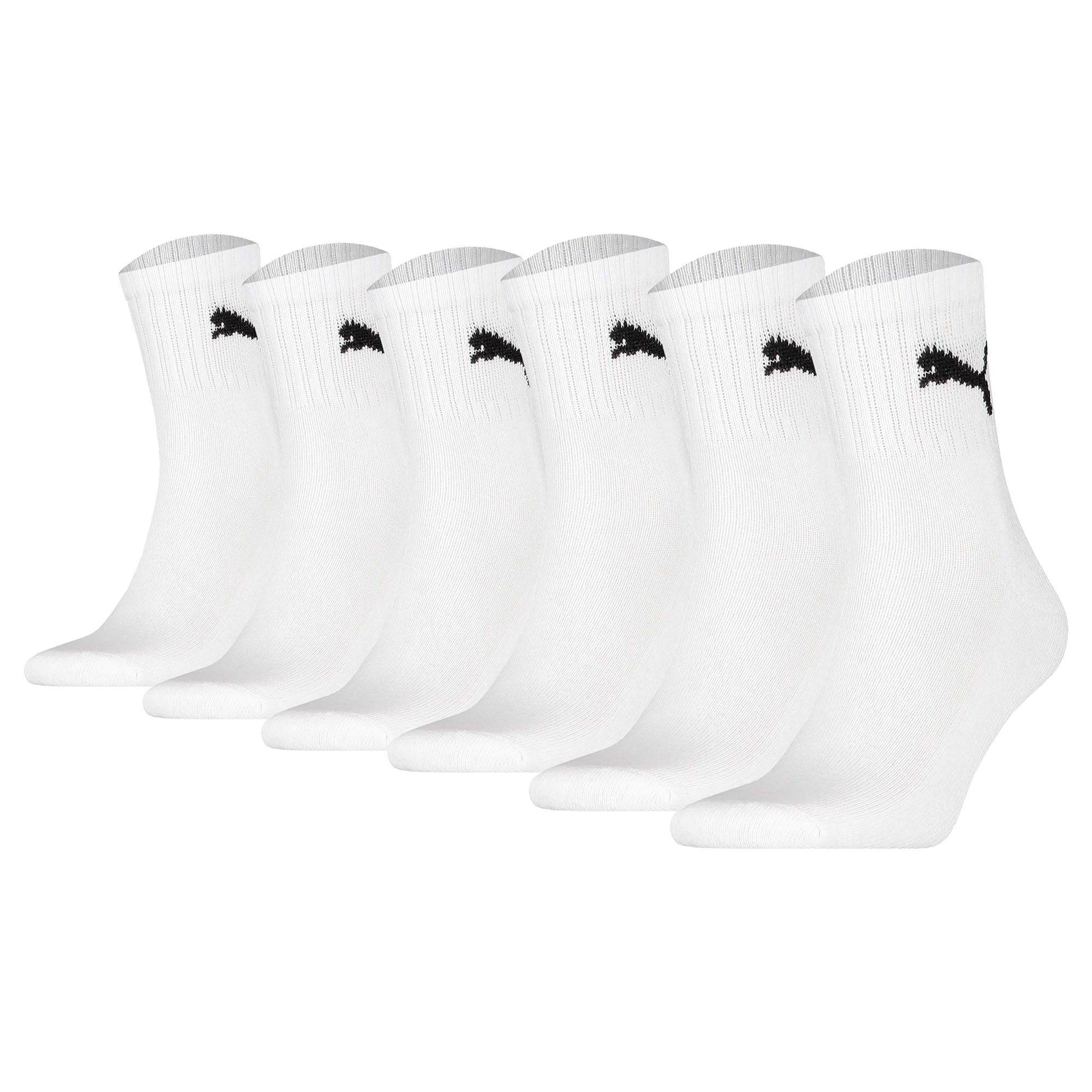 PUMA Unisex Sportsocken, 6 Paar - Short Crew Socks, Tennissocken, einfarbig