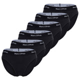 Marc O Polo Damen Slips, 6er Pack - Brief, Logobund, Organic Cotton Stretch
