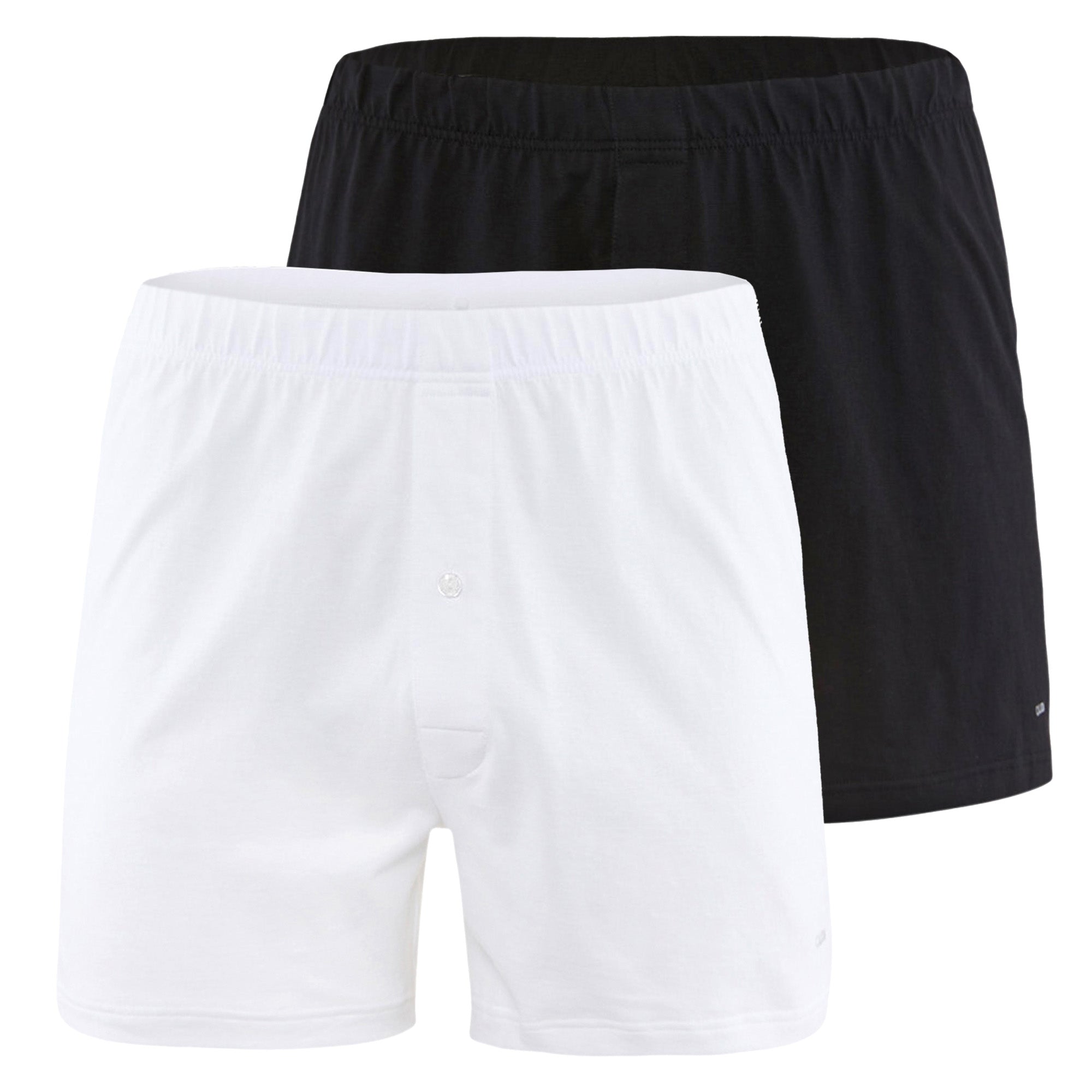 CALIDA Men's Jersey Boxer Shorts, 2 pack - Cotton Code, unicolored, 100% cotton