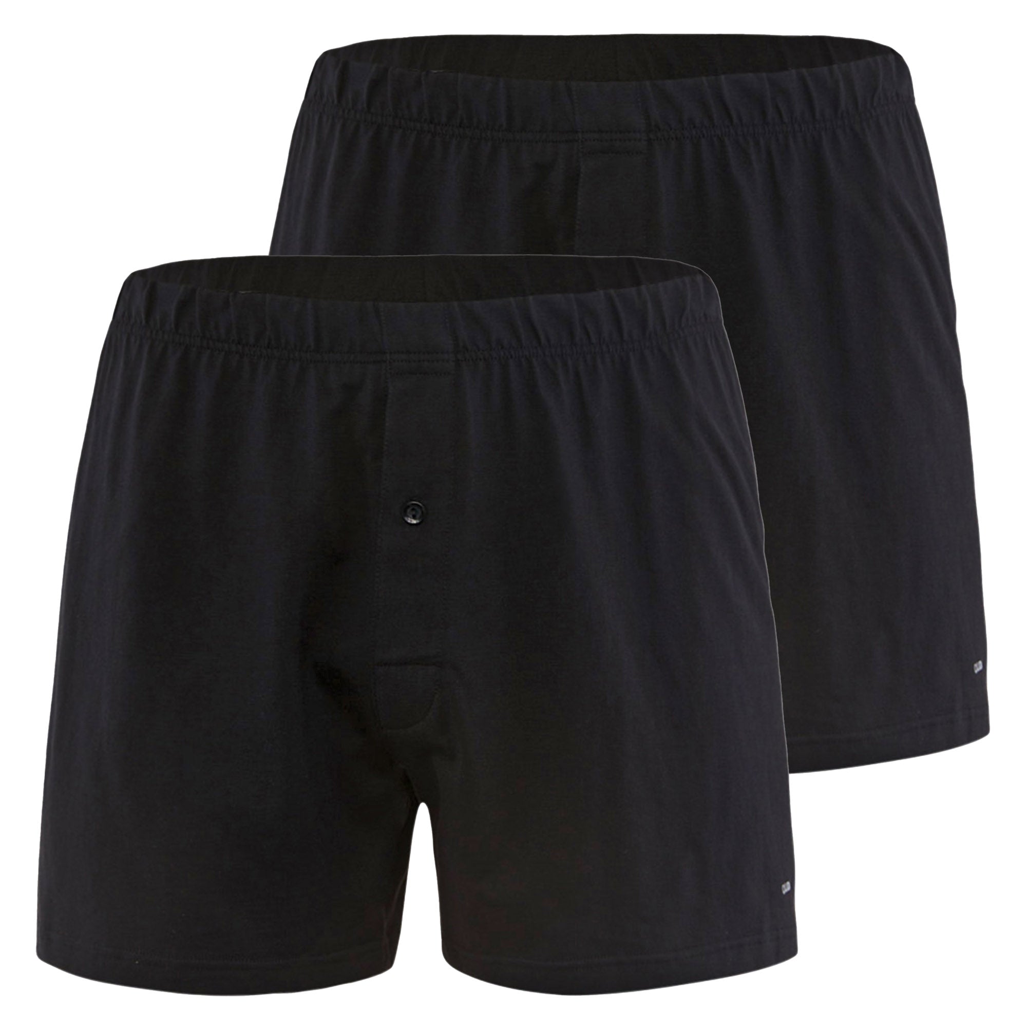 CALIDA Herren Jersey Boxershorts , 2er Pack - Cotton Code, einfarbig, 100% Baumwolle