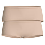CALIDA Damen Hipster-Slip 2er Pack - Sleek Skin, Unterhose, einfarbig