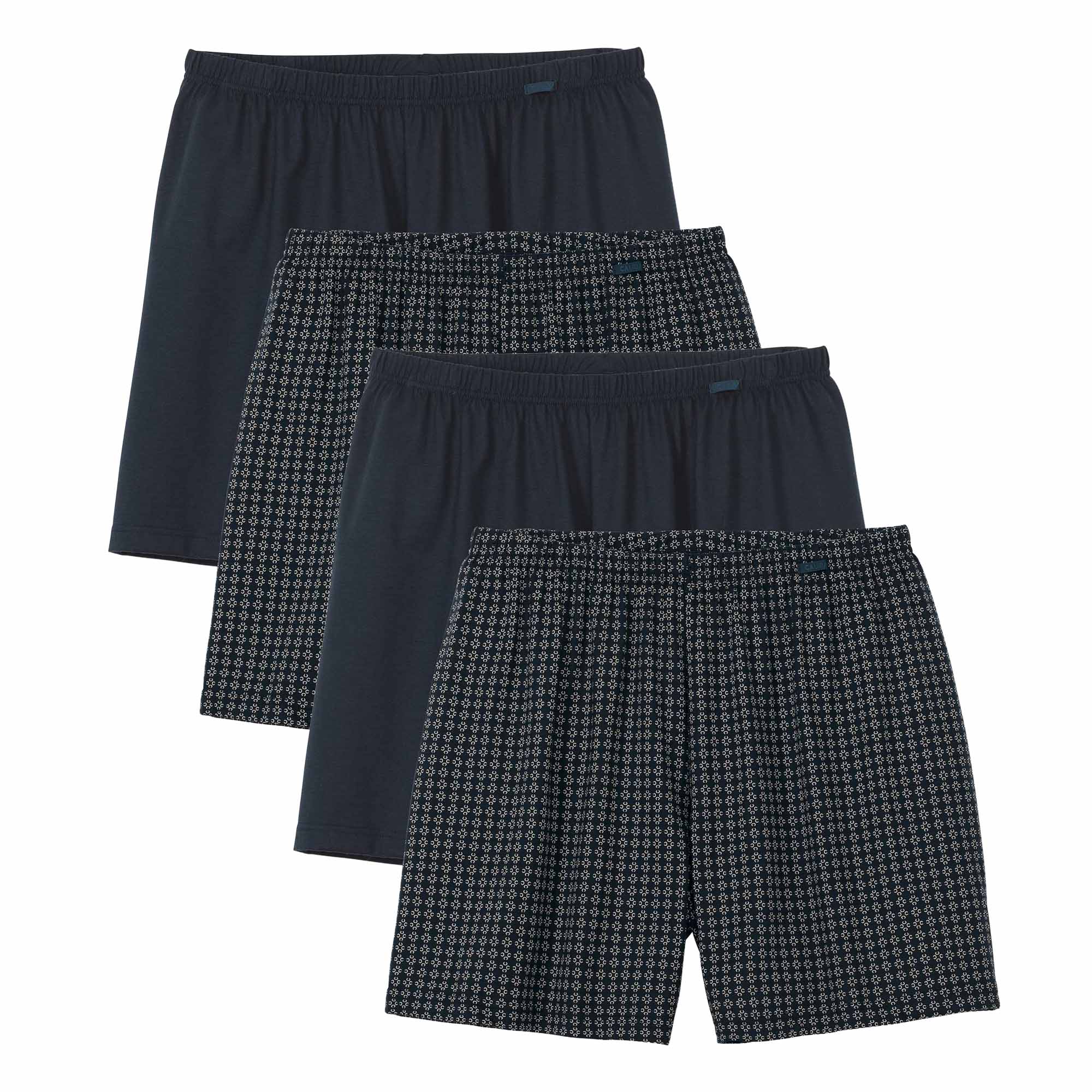 CALIDA Herren Web-Boxershorts, 4er Pack - Prints Benefits, Baumwolle, Single Jersey