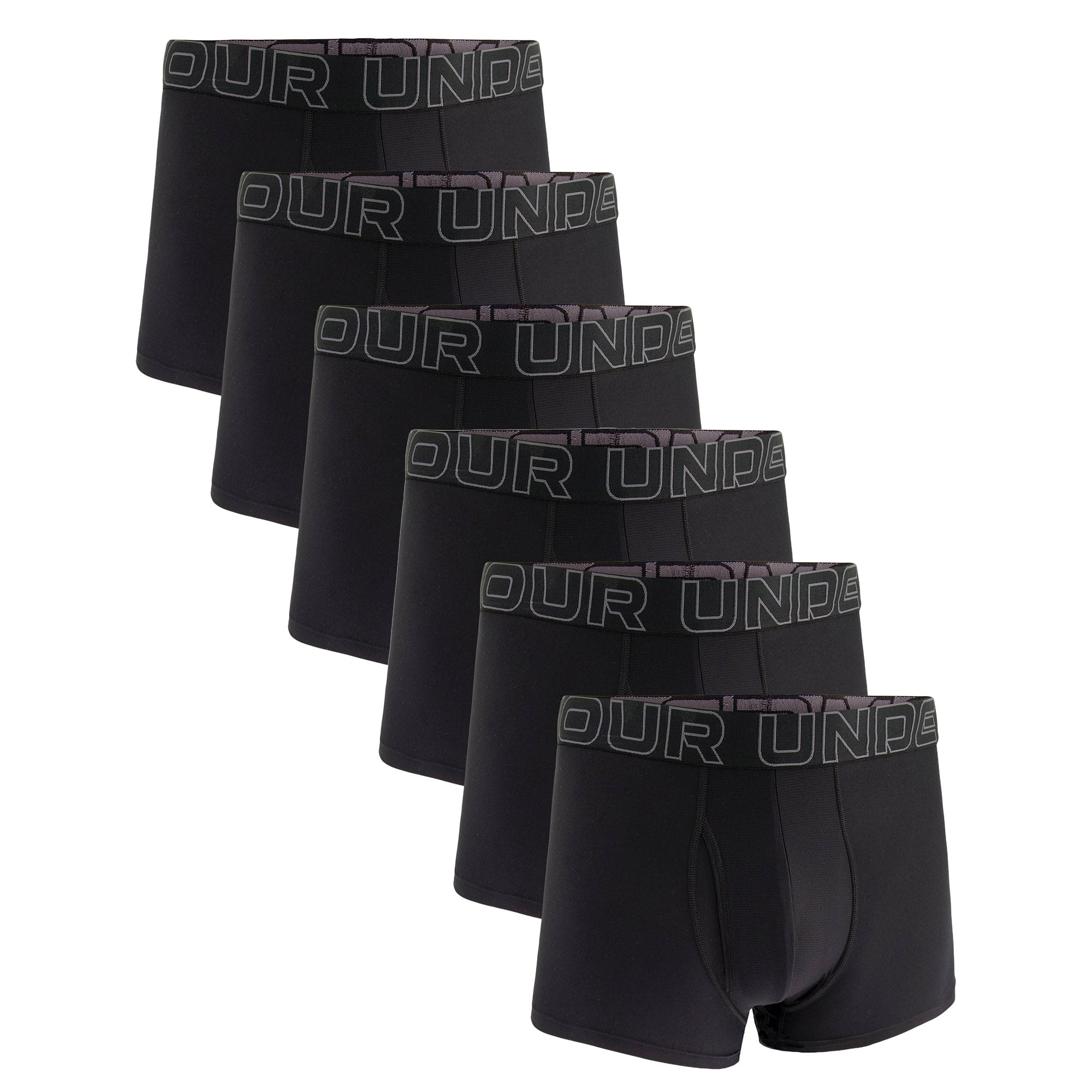 UNDER ARMOUR Herren Boxershorts, 6er Pack - Performance Tech Trunks  Solid 3 in, Stretch, einfarbig