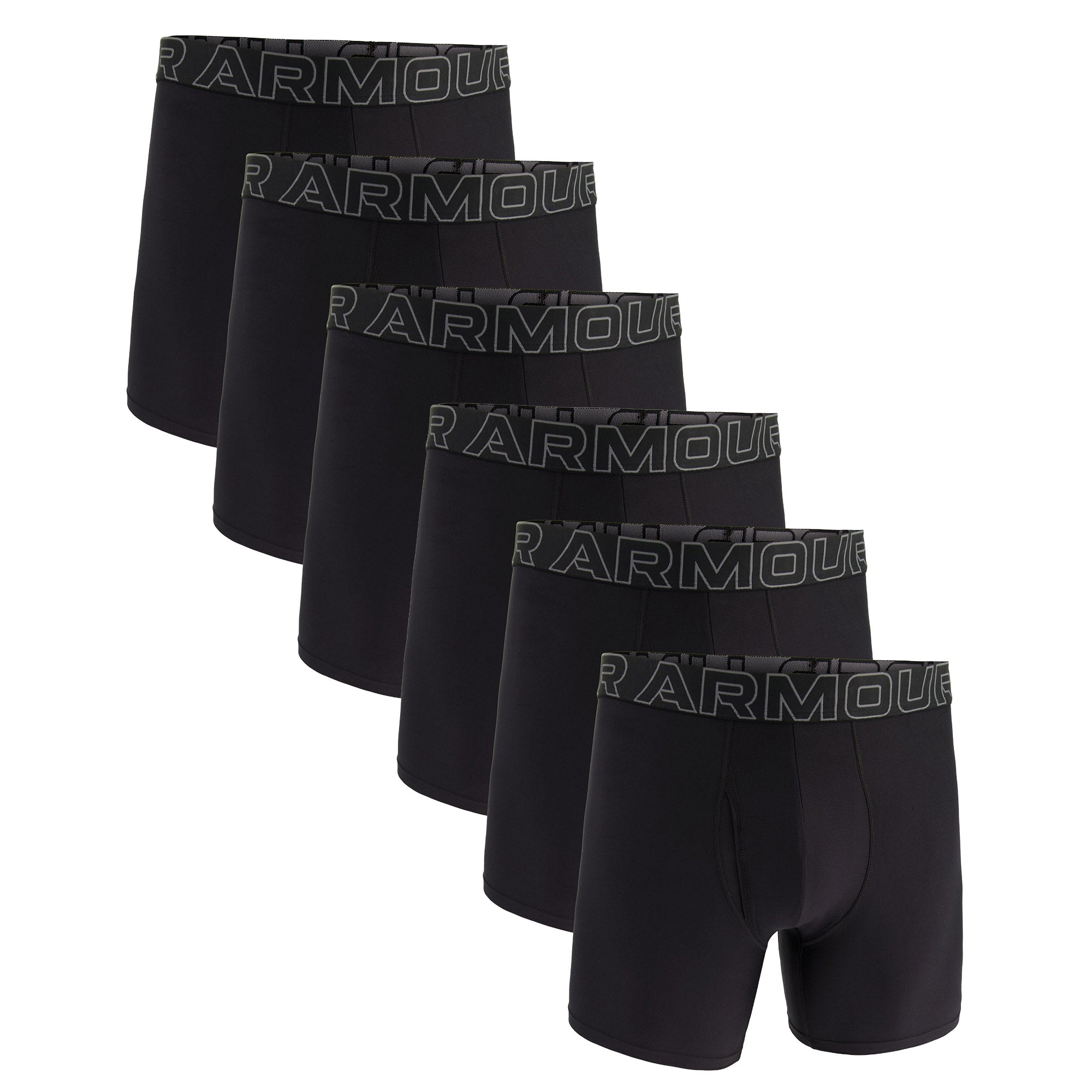 UNDER ARMOUR men's boxer shorts, 6-pack - Performance Tech Boxer Briefs Solid 6 in, stretch, solid color