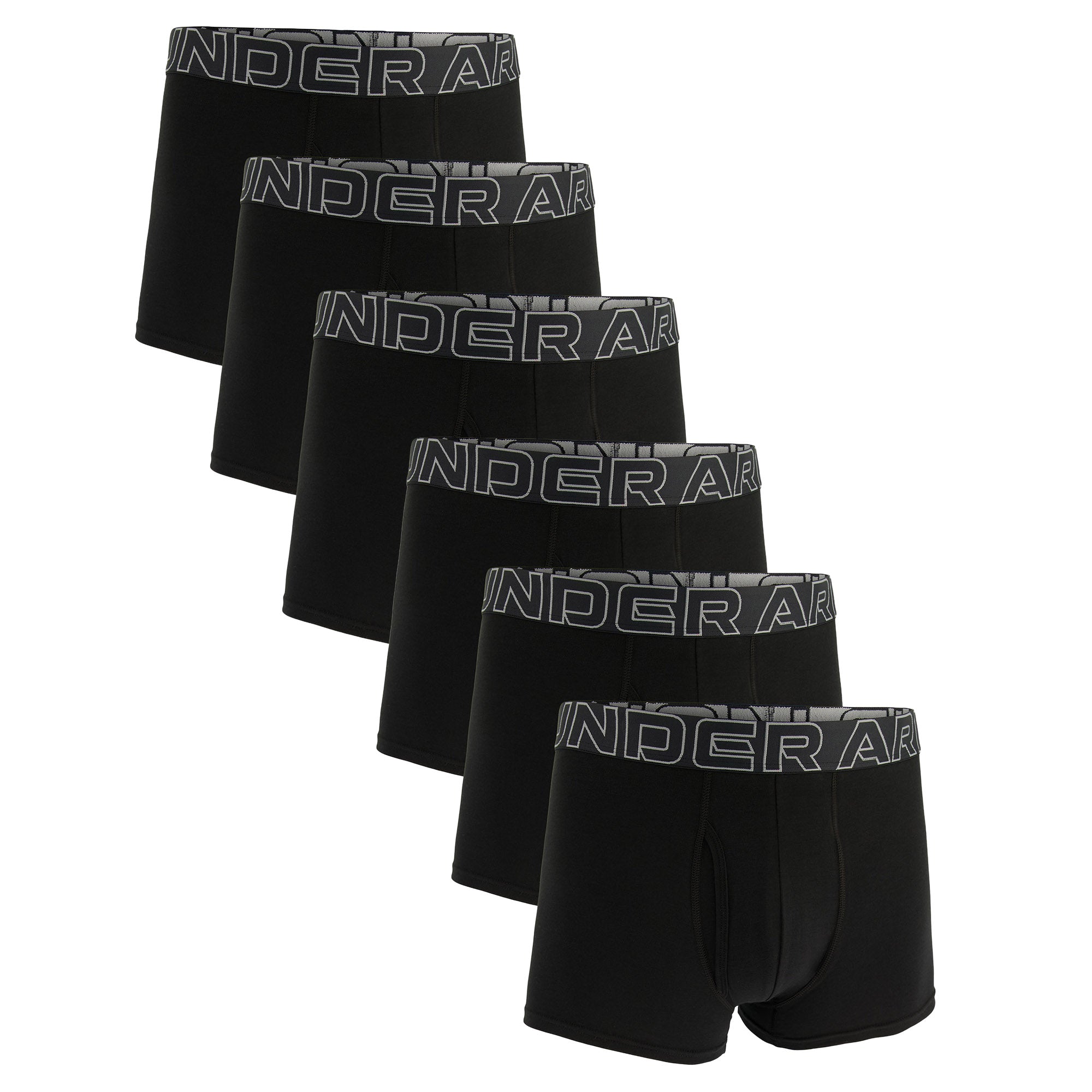UNDER ARMOUR Herren Boxershorts, 6er Pack - Performance Cotton Trunks - Solid 3 in, Stretch, Baumwollmischung