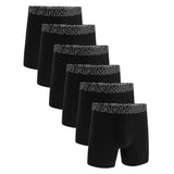 UNDER ARMOUR Men's Boxer Shorts, 6-Pack - Performance Cotton Boxer Briefs - Solid 6 in, Stretch, Cotton Blend