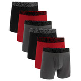 UNDER ARMOUR Herren Boxershorts, 6er Pack - Performance Cotton Boxer Briefs- Solid 6 in, Stretch, Baumwollmischung