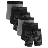 UNDER ARMOUR Men's Boxer Shorts, 6-Pack - Performance Tech Trunks - Novelty 3 in, Camouflage, Stretch