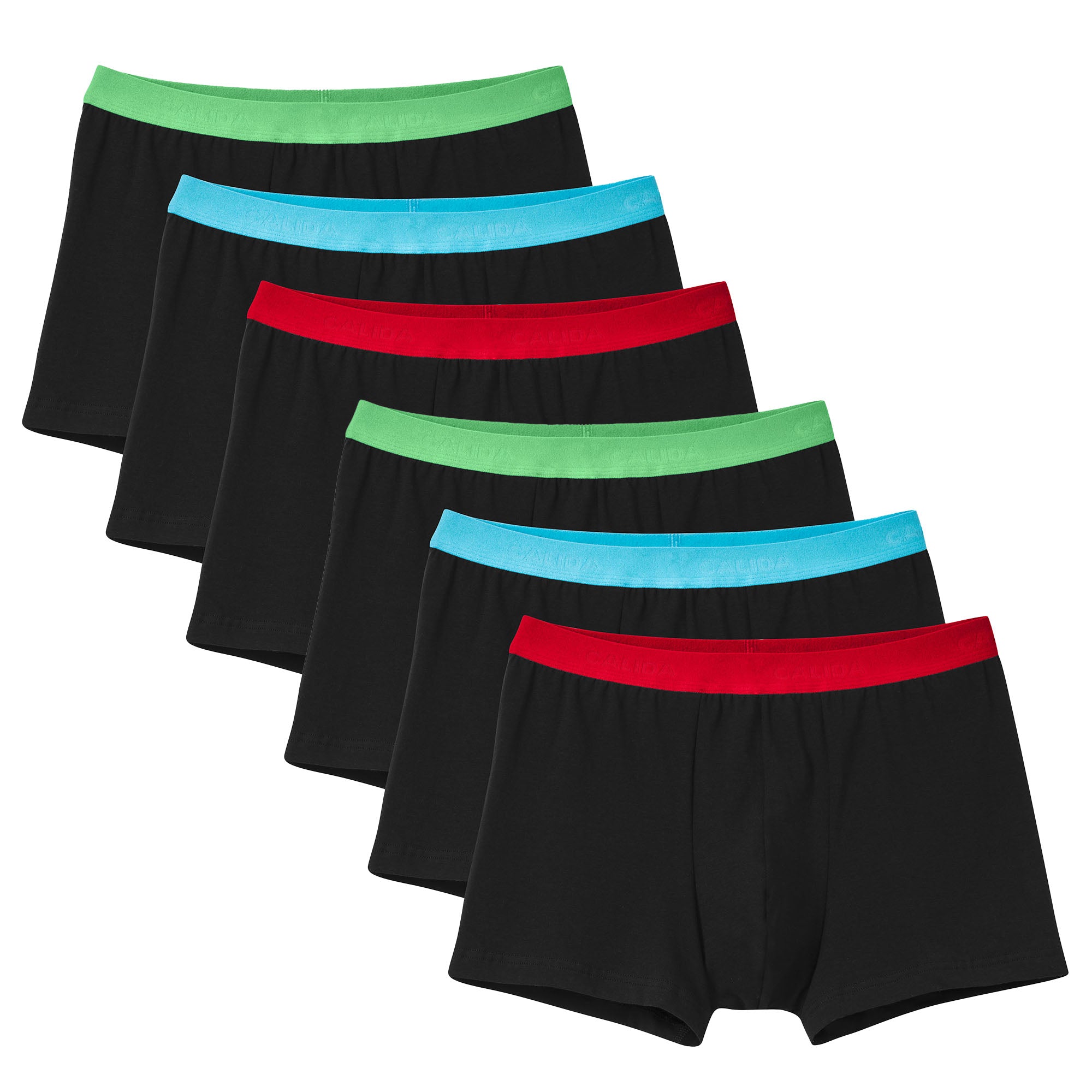CALIDA Herren Boxershorts, 6er Pack - Natural Benefit, Elastikbund, Single Jersey