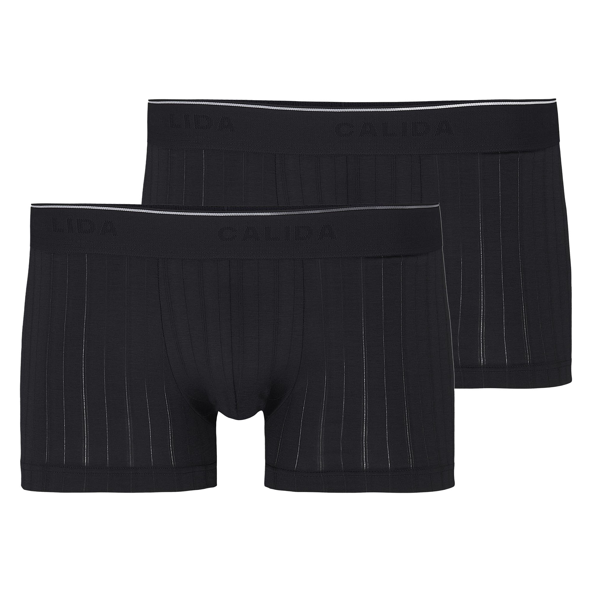 CALIDA men boxer shorts pack of 2 - Pure & Style, elasticated waistband, single-coloured