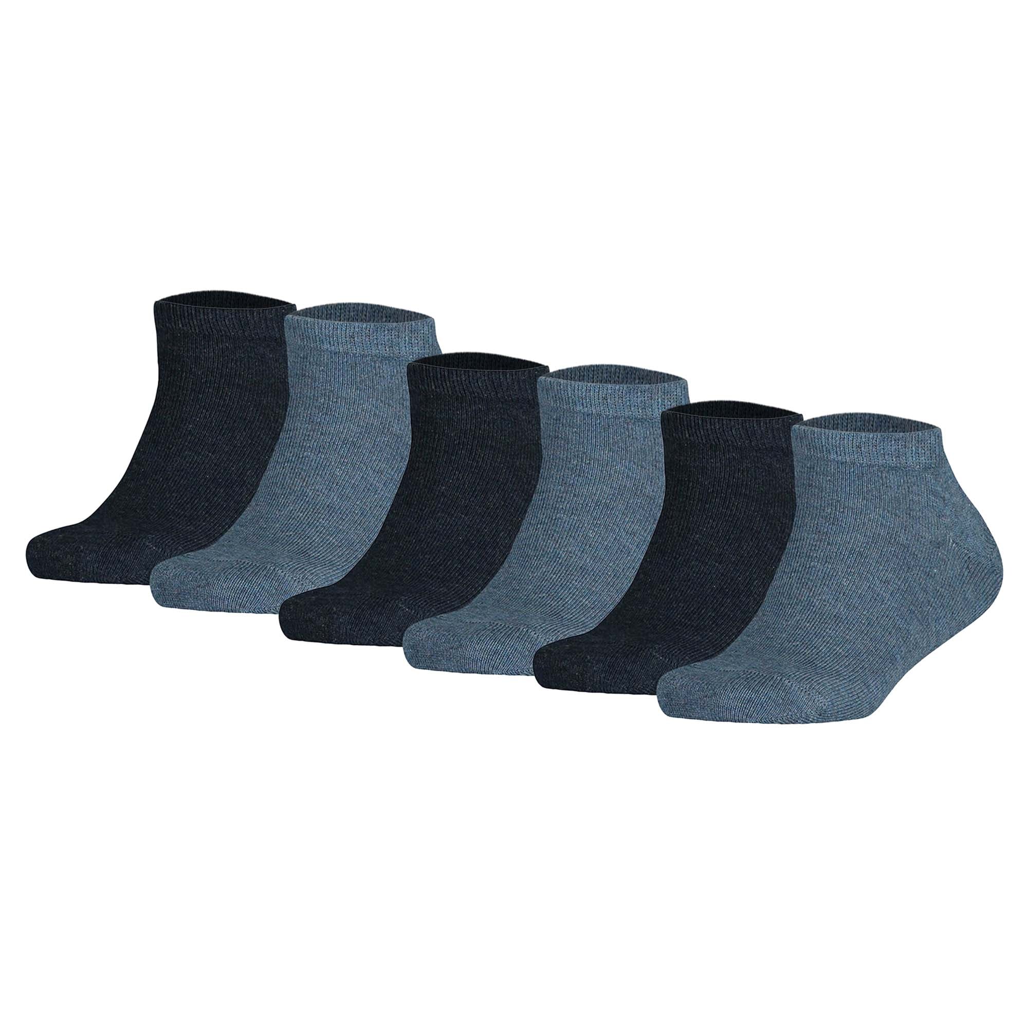 TOMMY HILFIGER Kinder Sneaker Socken, 6er Pack - Teen, TH, Baumwolle, Uni, 23-42