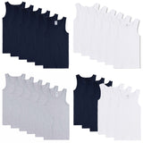 Sanetta Jungen Unterhemd 6er Pack - Shirt ohne Arme, Tank Top, Basic, Organic Cotton