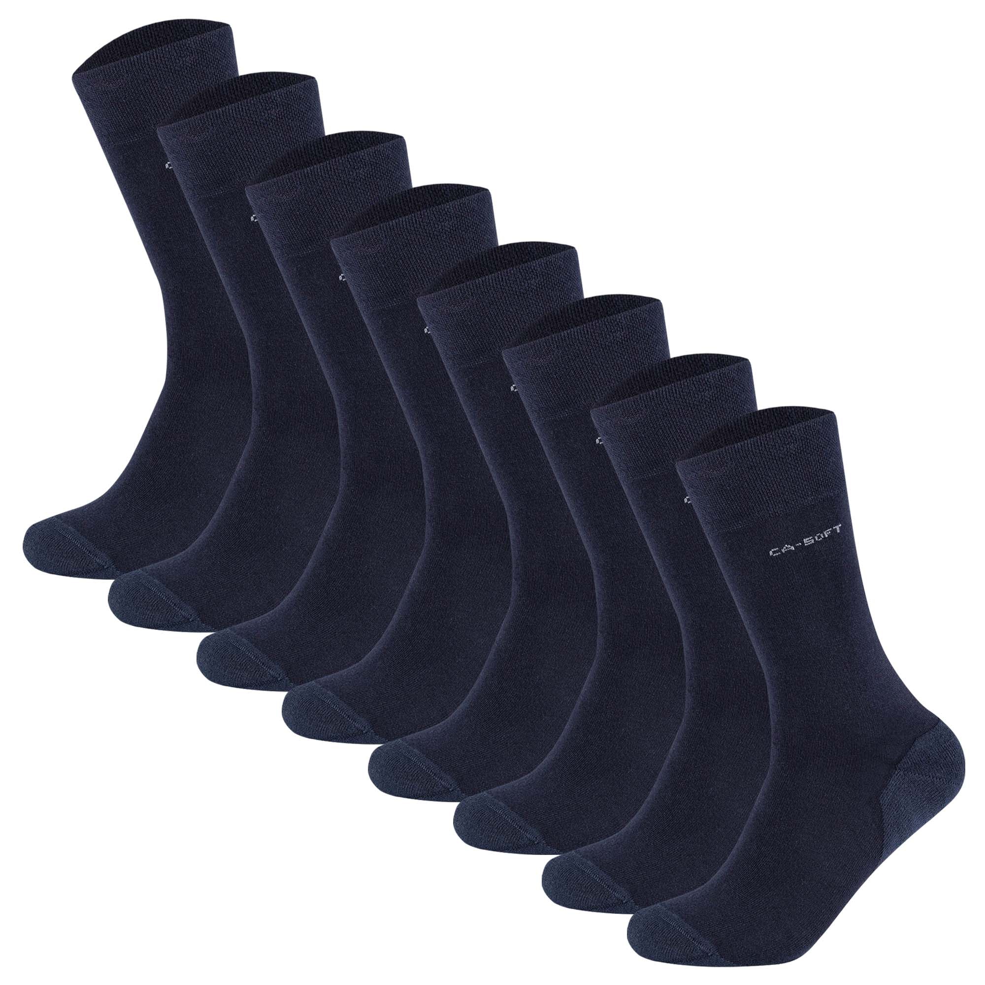 Camano Unisex Socken - Walk Socks, einfarbig, 8er Pack