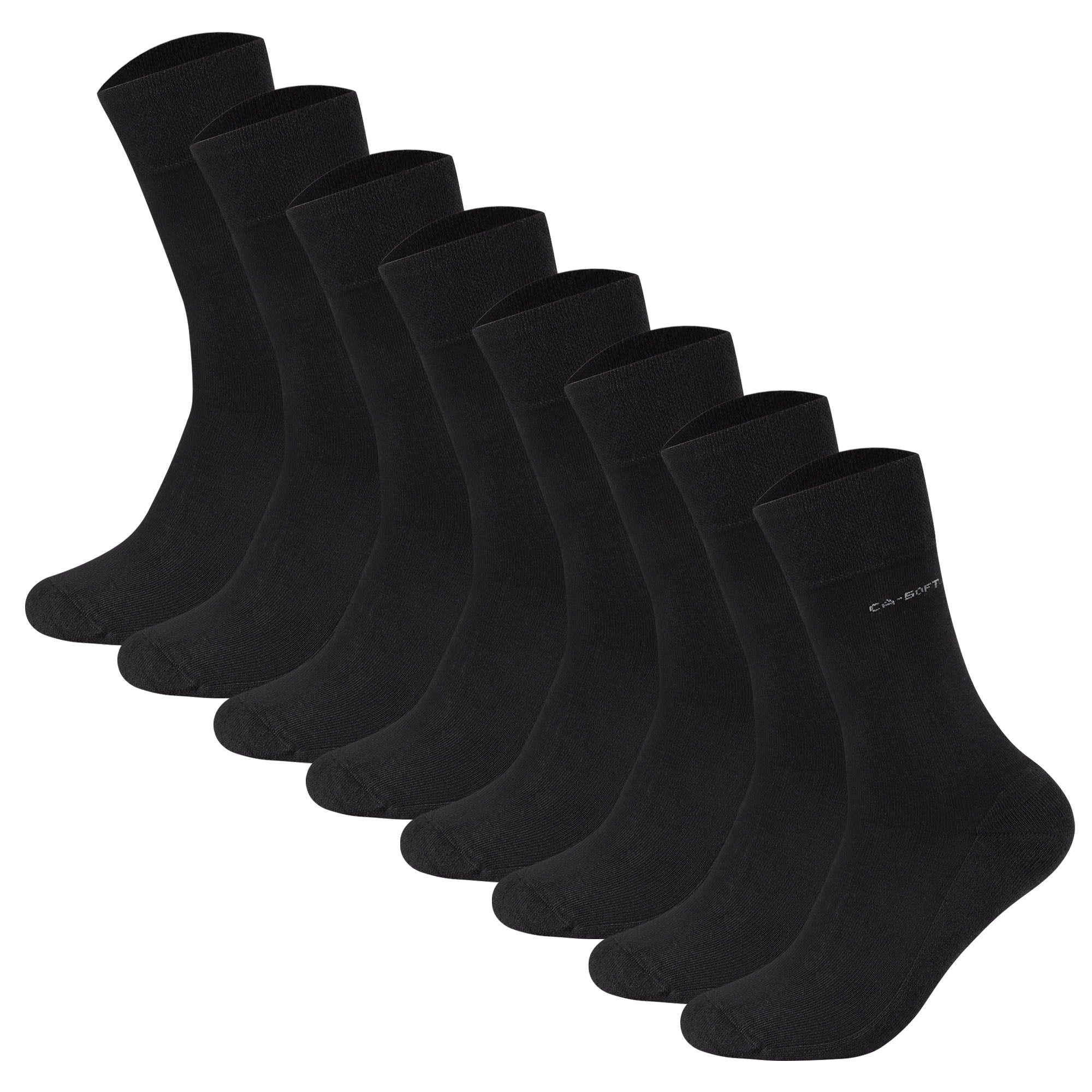 Camano Unisex Socken - Walk Socks, einfarbig, 8er Pack