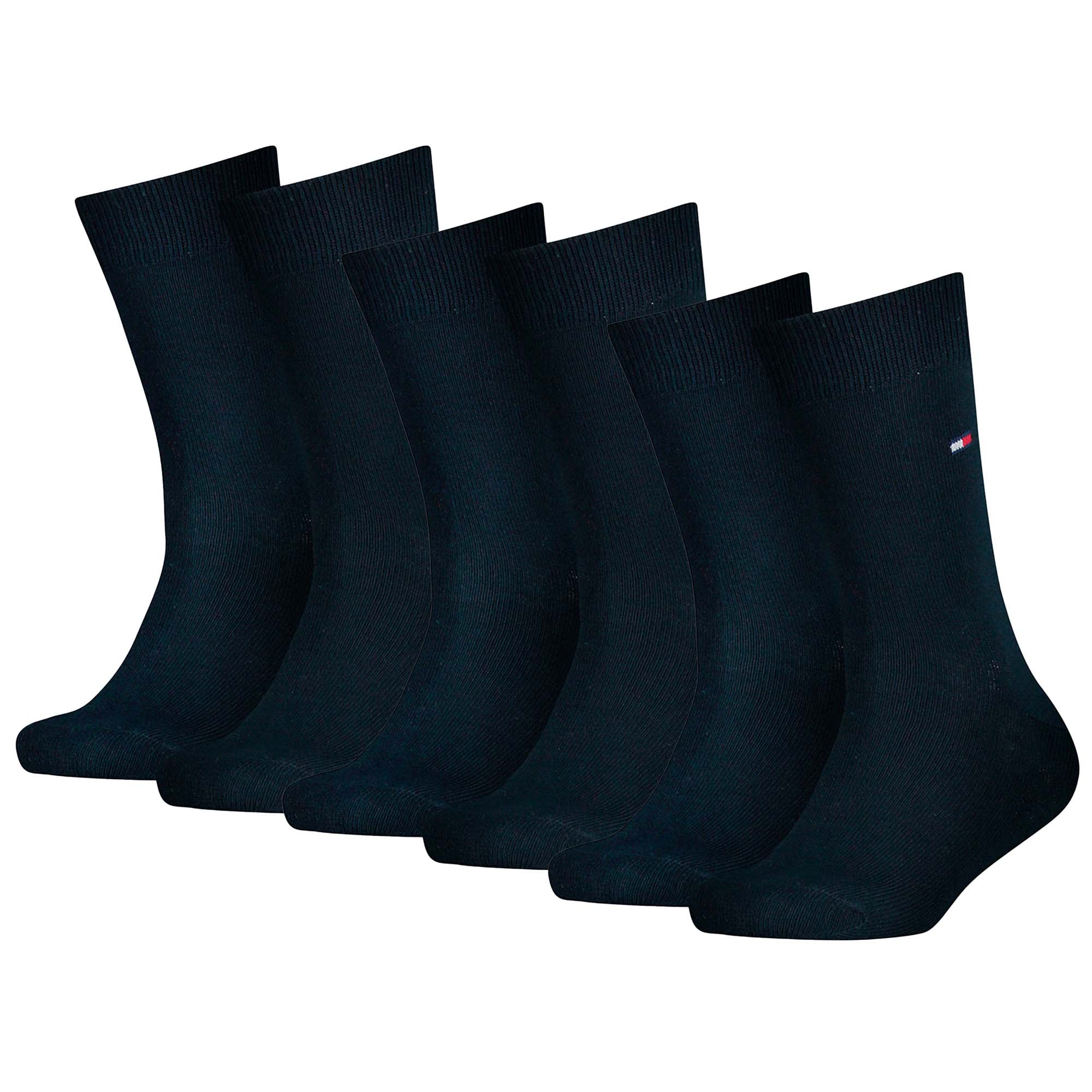 TOMMY HILFIGER Kinder Socken, 6er Pack - Basic, TH, 23-42, einfarbig