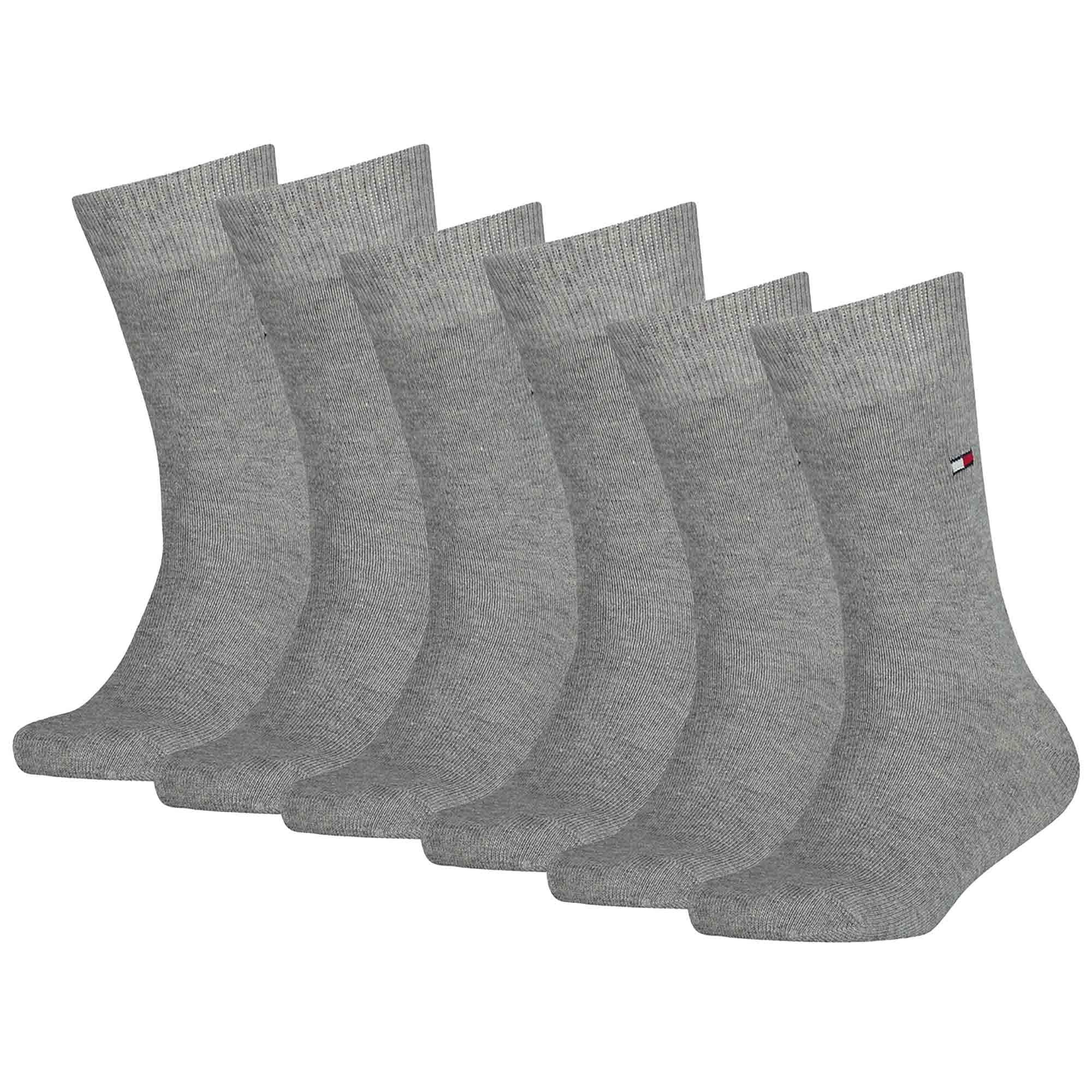 TOMMY HILFIGER Kinder Socken, 6er Pack - Basic, TH, 23-42, einfarbig