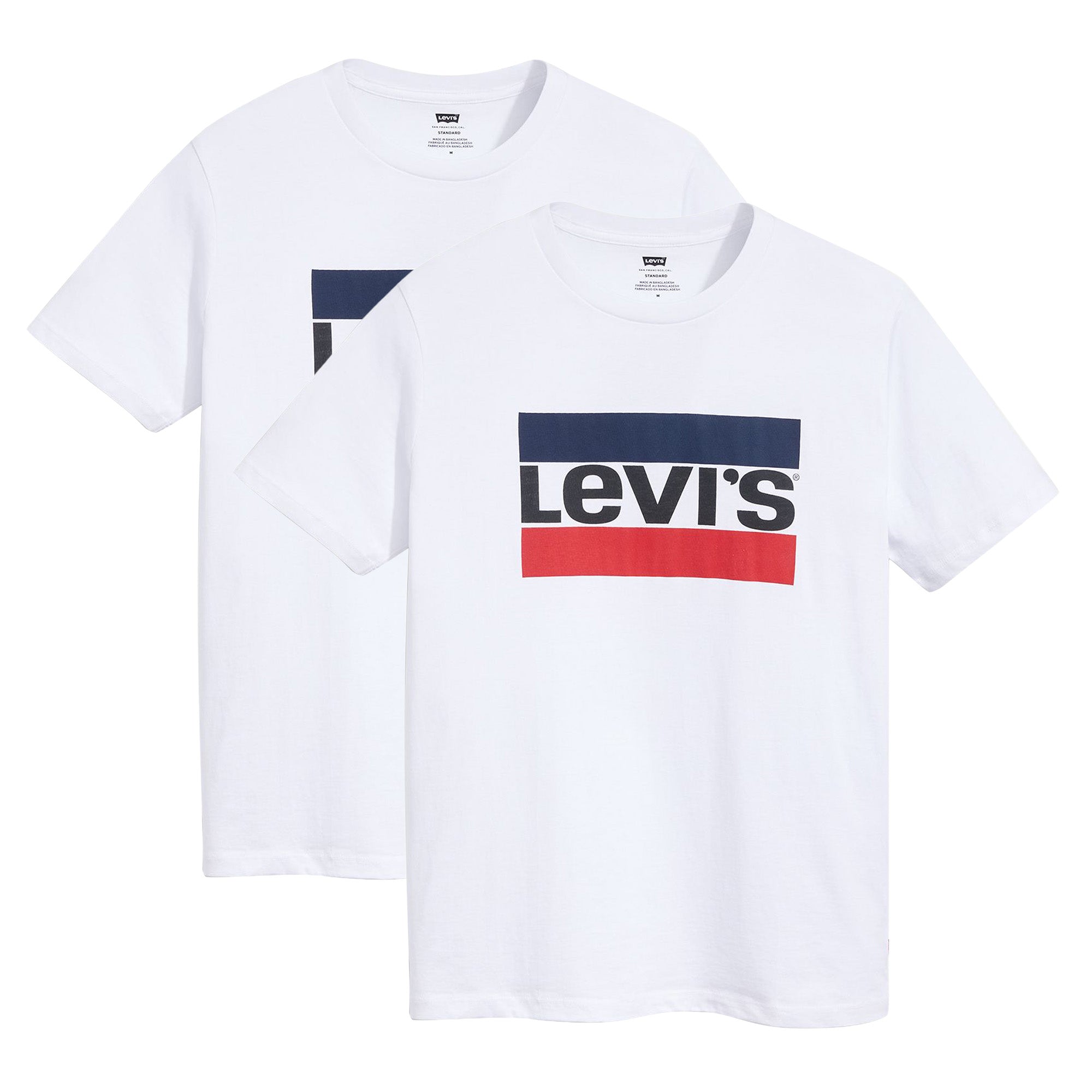 Levi's Herren T-Shirt 2er Pack - "Sportswear Logo Graphic Tee", Rundhals, Baumwolle