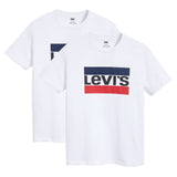 Levi's Herren T-Shirt 2er Pack - "Sportswear Logo Graphic Tee", Rundhals, Baumwolle