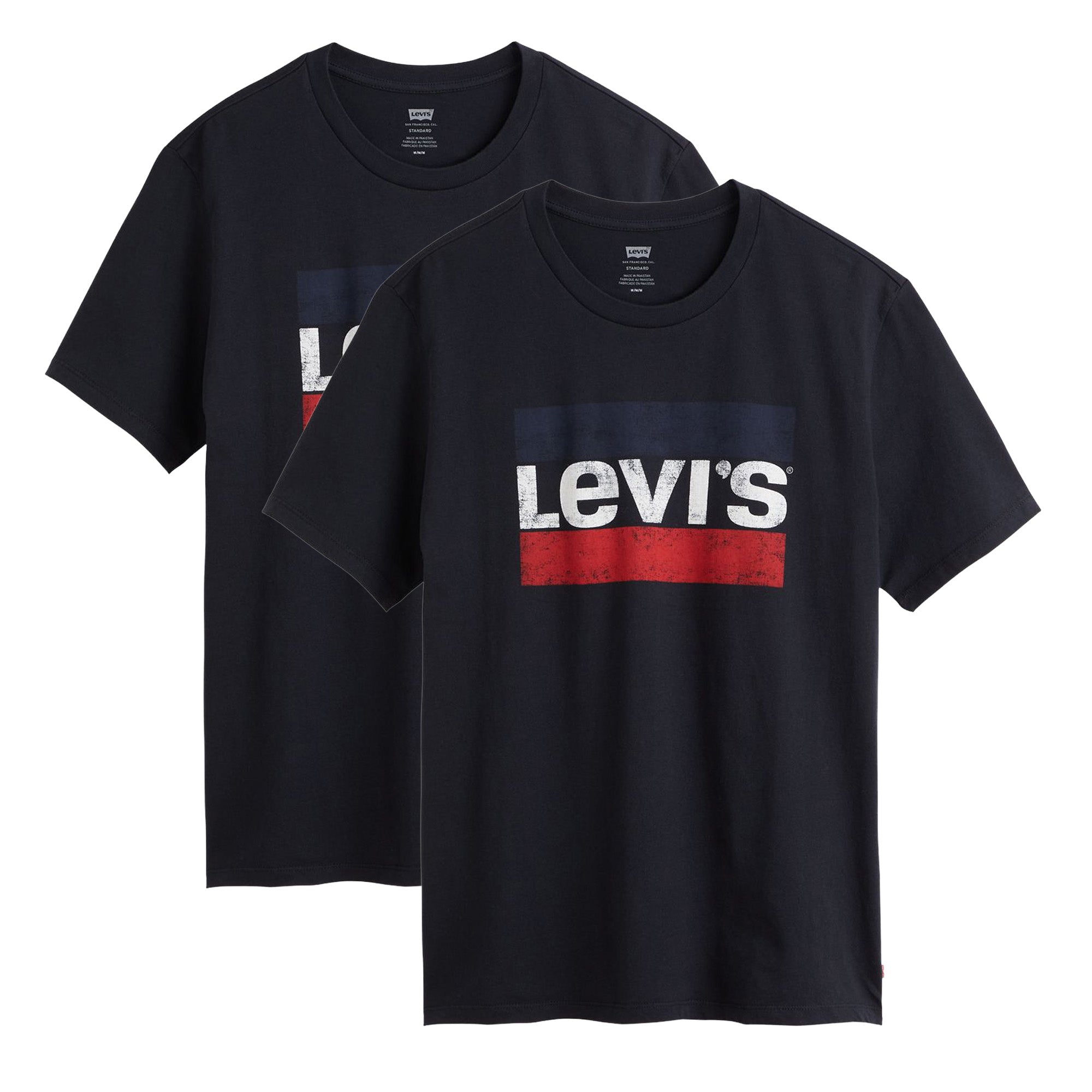Levi's Men's T-Shirt 2 pack - ‘Sportswear Logo Graphic Tee’, Round Neck, Cotton