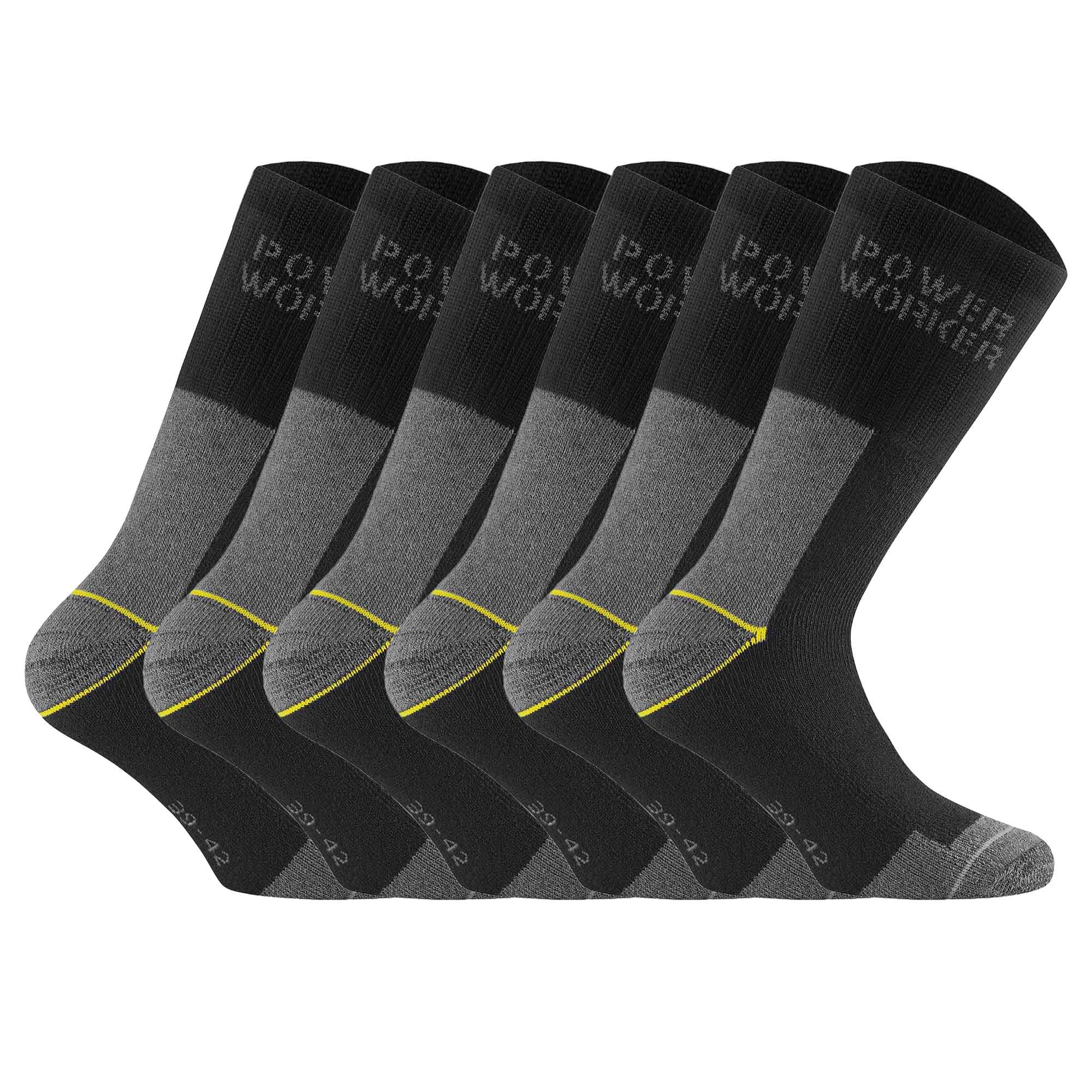 Rohner Basic Unisex Arbeitssocken, 6er Pack - Power Worker, Polsterung