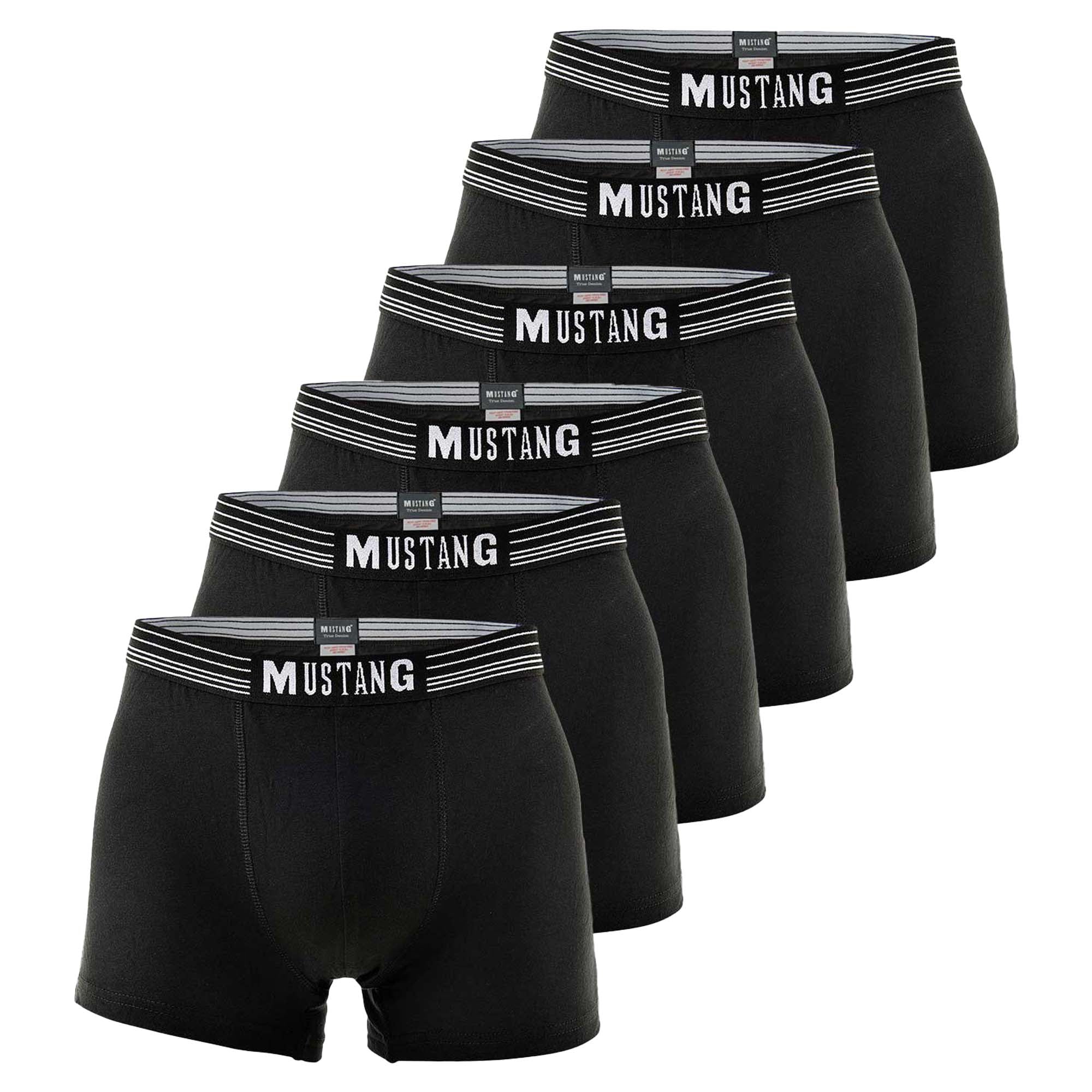 MUSTANG Herren Retroshorts 6er Pack, Boxershorts, Pants, True Denim