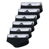 adidas Herren Slip, 6er Pack - Briefs, Active Flex Cotton, Logo, einfarbig