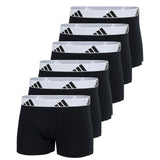 adidas Herren Boxershorts, 6er Pack - Trunks, Active Flex Cotton, Logo, einfarbig