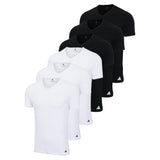 adidas Herren T-Shirt, 6er Pack - V-Neck Shirt, Active Core Cotton, einfarbig